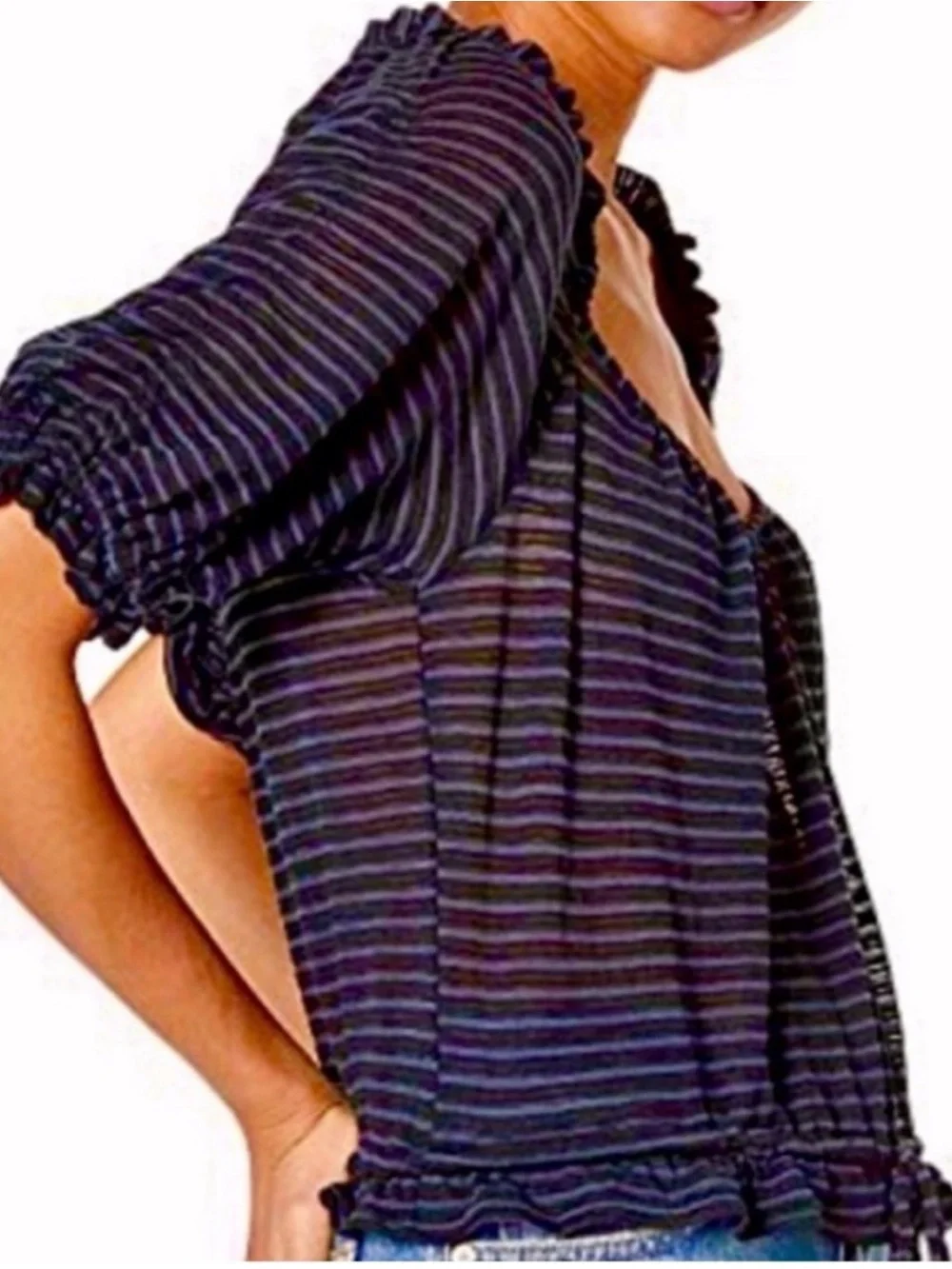 Free People Dorothy Striped Crop Top